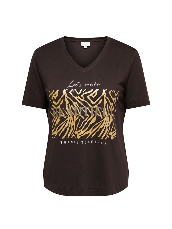 Only Nicky T-Shirt M/Print Coffee Bean-Mørk Brun BM: S:115 M:125 L:135 XL:145 LG:75 Vejl. 159,95 - Billede 5
