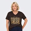 Only Nicky T-Shirt M/Print Coffee Bean-Mørk Brun BM: S:115 M:125 L:135 XL:145 LG:75 Vejl. 159,95