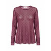 Vanting 9930 Mesh Bluse Bordeaux M/Sorte Prikker LG:70 Vejl. 209,95