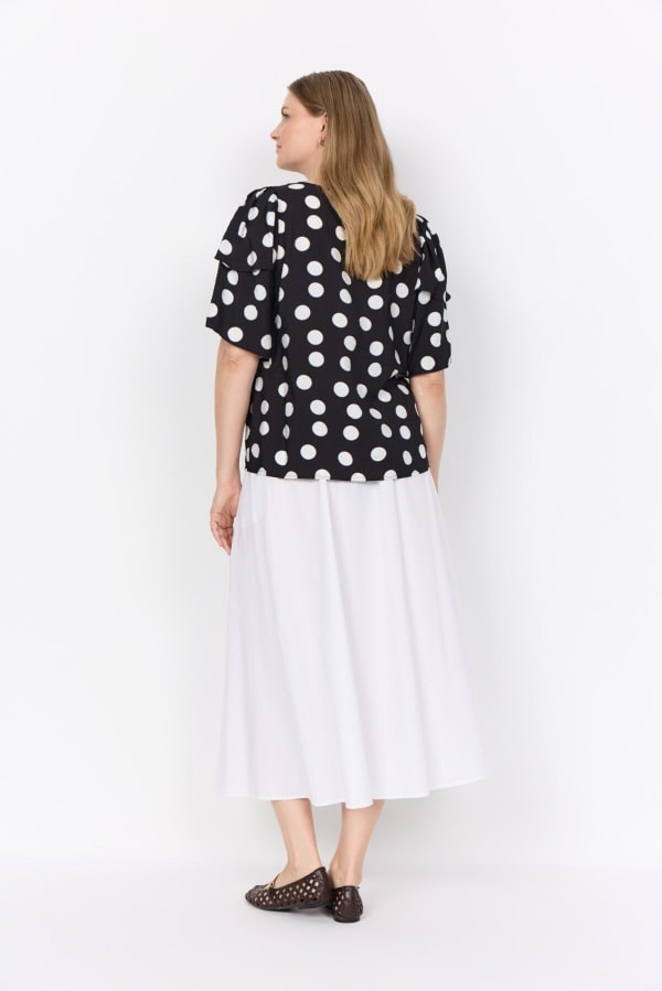 Wasabi Anaya 1 Kortærmet Bluse Sort M/Hvide Prikker BM: 44:120 46/48:130 50/52:140 LG:75 Vej. 299,95 - Billede 5