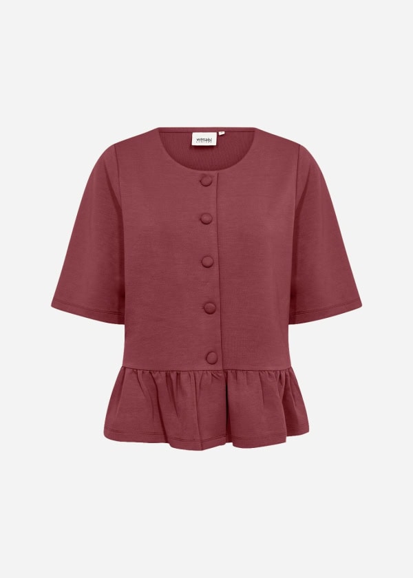 Wasabi Sabina 105 Bluse M/Modal Bordeaux BM: 42:115 44:120 46/48:125 50/52:135 54/56:145 LG:70 Vejl. 349,95