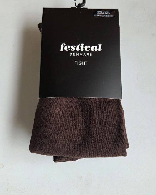 Festival Termo Strømpebukser Mørk Brun Str. L/XL=42-46  2XL/3XL=48-54   Vejl. 180,-