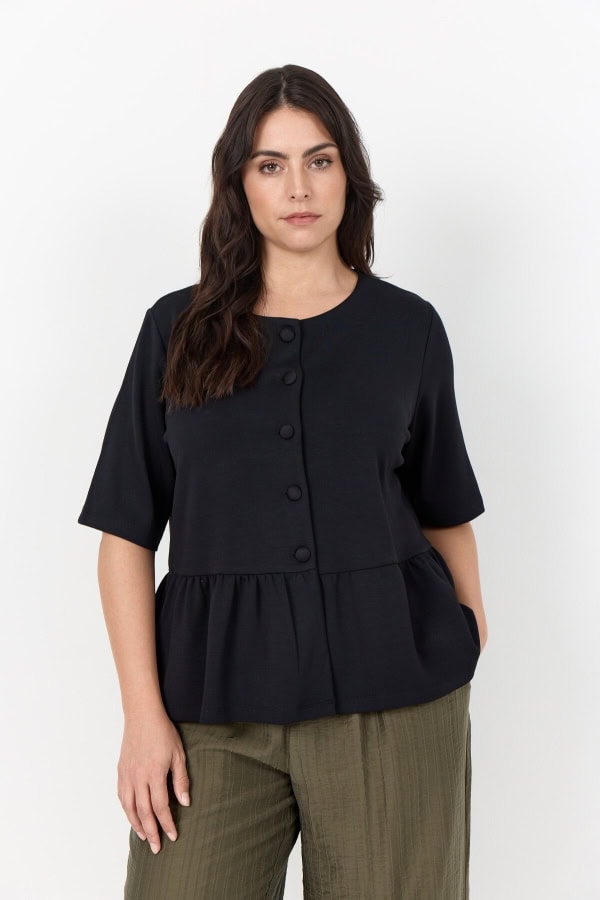 Wasabi Sabina 105 Bluse M/Modal Sort BM: 42:115 44:120 46/48:125 50/52:135 54/56:145 LG:70 Vejl. 349,95