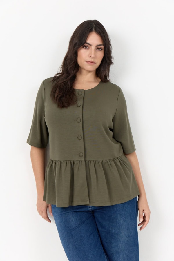 Wasabi Sabina 105 Bluse M/Modal Mørke Grøn BM: 42:115 44:120 46/48:125 50/52:135 54/56:145 LG:70 Vejl. 349,95