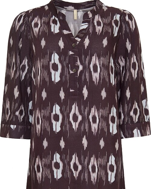 Cassiopeia Birkalle Tunic M/Print Brun Combi BM: S:120 M:130 L:140 XL:150 LG:100 Vejl. 399,95