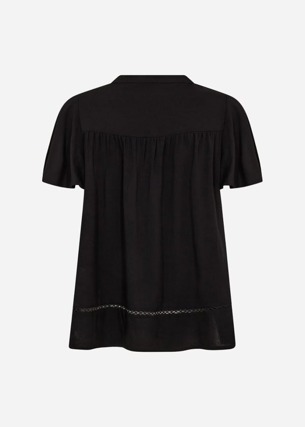 Wasabi Sia 44 Kortærmet Bluse Sort BM: 44:130 46/48:140 50/52:150 54/56:160 58:170 LG:70 Vejl. 349,95 - Billede 2