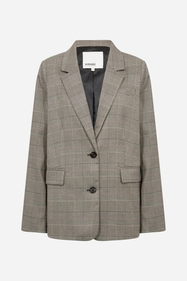 Wasabi Joyce 1 Ternet Blazer Jakke Sand/Sort BM: 44:120 46/48:125 50/52:135 54/56:145 LG:80 Vejl. 799,95 - Billede 4