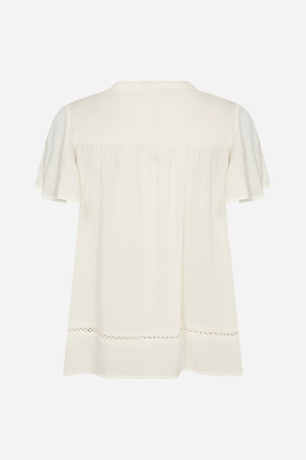 Wasabi Sia 44 Kortærmet Bluse Off-White BM: 44:130 46/48:140 50/52:150 54/56:160 58:170 LG:70 Vejl. 349,95 - Billede 2