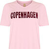 Cassiopeia Gritta V-hals T-Shirt M/Tekst Copenhagen Rosa Combi BM: S:120 M:130 L:140 XL:150 LG:75 Vejl. 249,95
