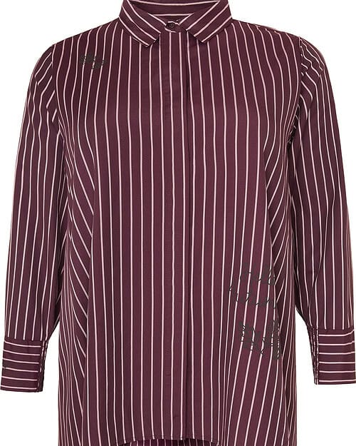 Cassiopeia Katilla Stribet Skjorte Bordeaux Combi BM: S:125 M:135 L:145 XL:155 LG:80 Vejl. 350,-