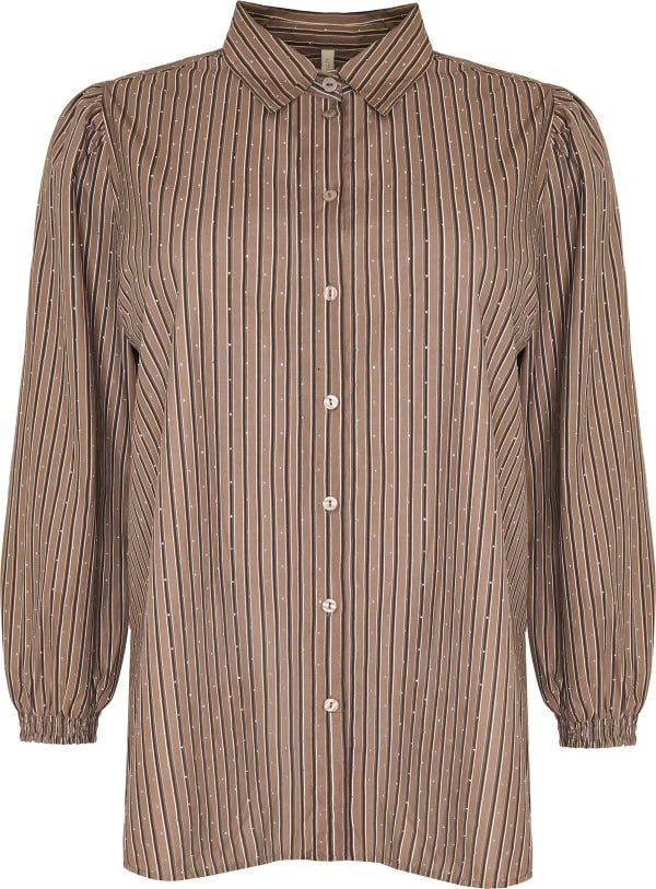 Cassiopeia Sianna Skjorte Stribet M/Sten Brun Combi BM: S:120 M:130 L:140 XL:150 LG:80 Vejl. 400,-