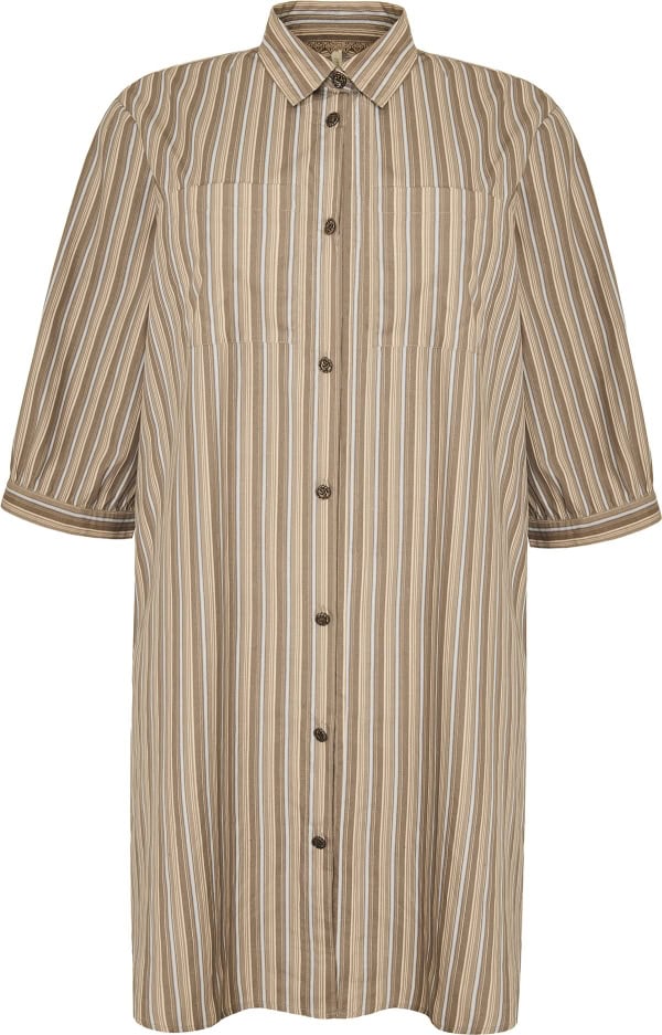 Cassiopeia Sonette Stribet Kjole Brun Combi BM: S:120 M:130 L:140 XL:150 LG:110 Vejl. 350,-