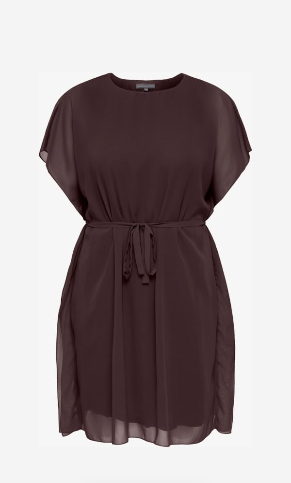 Only Coko Kjole M/Dobbelt Lag Brun BM: 46:130 48:135 50:140 52:145 54:150 LG:110 Vejl. 359,95