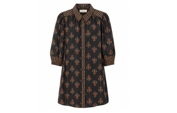Vanting 9924 Tunic Sort M/Blomster Print BM: S:135 M:145 L:155 XL:165 LG:100 Vejl. 389,95