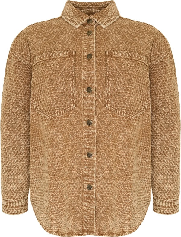 Cassiopeia Zeldina Oversize Jakke M/Struktur Brown Wash BM: S:135 M:145 L:155 XL:165 LG:75 Vejl. 549,-