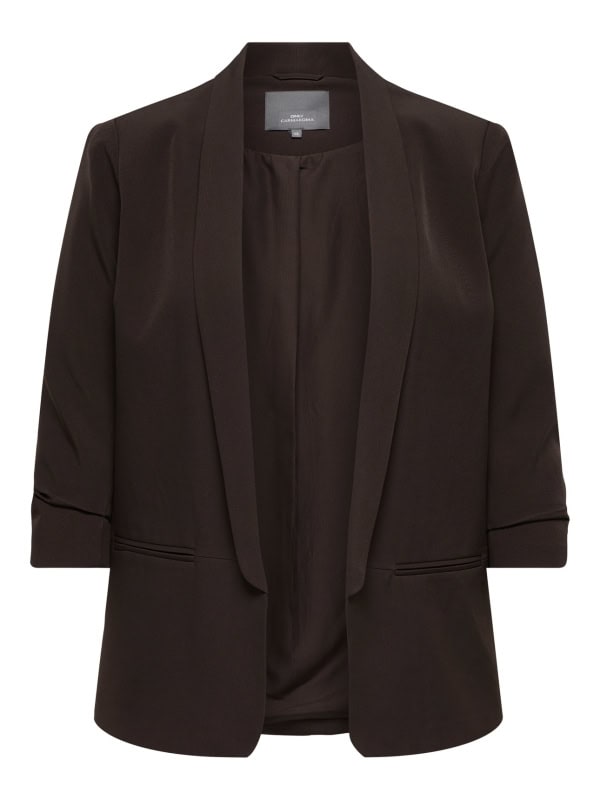 Only Elly 3/4 Åben Blazer Jakke Brun BM: 42:115 44:120 46:125 48:130 50:135 52:140 54:145 LG:80 Vejl. 399,95 - Billede 3