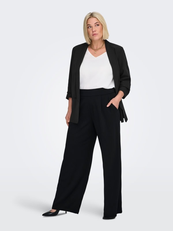 Only Elly 3/4 Åben Blazer Jakke Sort BM: 42:115 44:120 46:125 48:130 50:135 52:140 54:145 LG:80 Vejl. 399,95 - Billede 2
