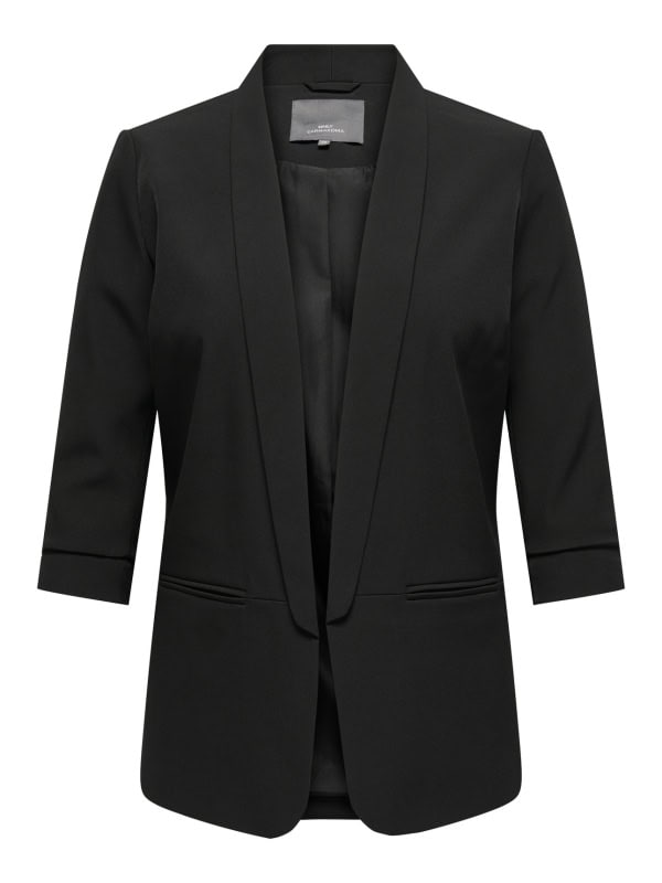 Only Elly 3/4 Åben Blazer Jakke Sort BM: 42:115 44:120 46:125 48:130 50:135 52:140 54:145 LG:80 Vejl. 399,95 - Billede 3