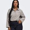 Only New Lina Grace Stribet Skjorte M/Hjerter Brun/Off-White BM: 42:125 44:130 46:135 48:140 50:145 52:150 54:155 LG:75/83 Vejl. 299,95