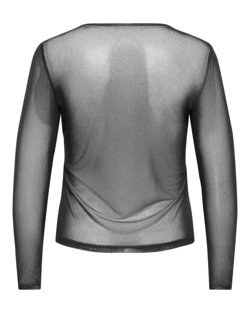 Only Opus Mesh Bluse M/Glimmer Sten Sort Vejl. 199,95 - Billede 2