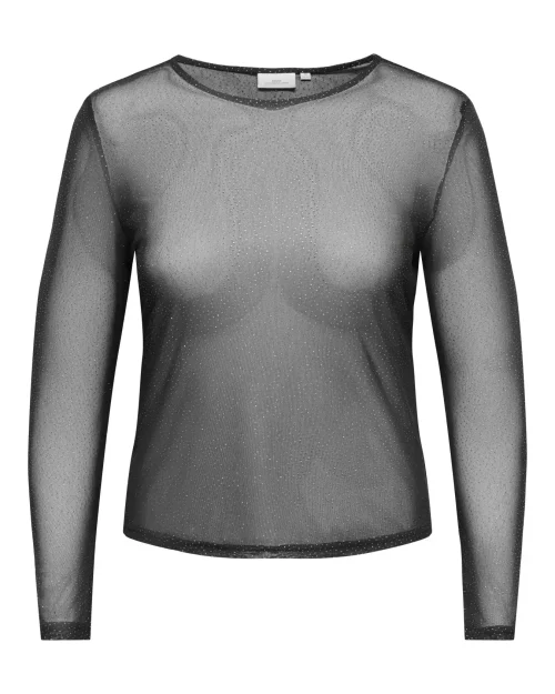 Only Opus Mesh Bluse M/Glimmer Sten Sort Vejl. 199,95 - Billede 3