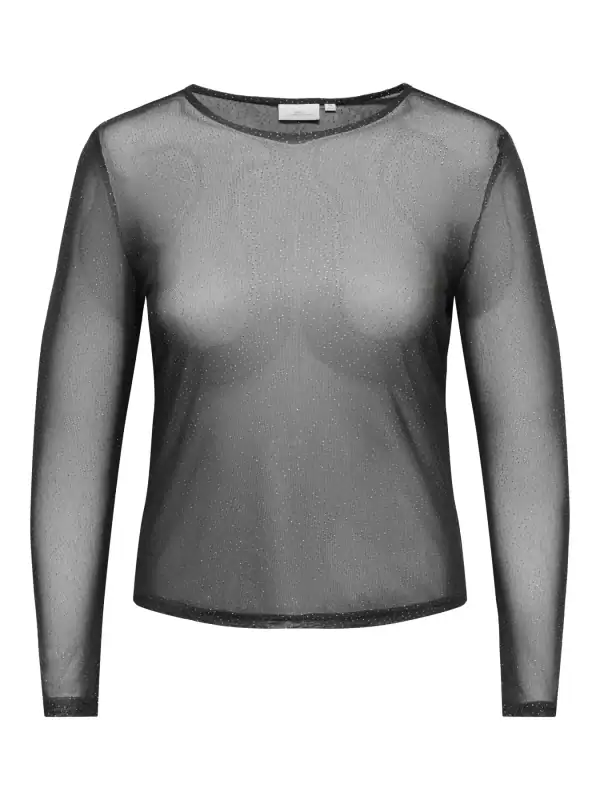 Only Opus Mesh Bluse M/Glimmer Sten Sort Vejl. 199,95 - Billede 3