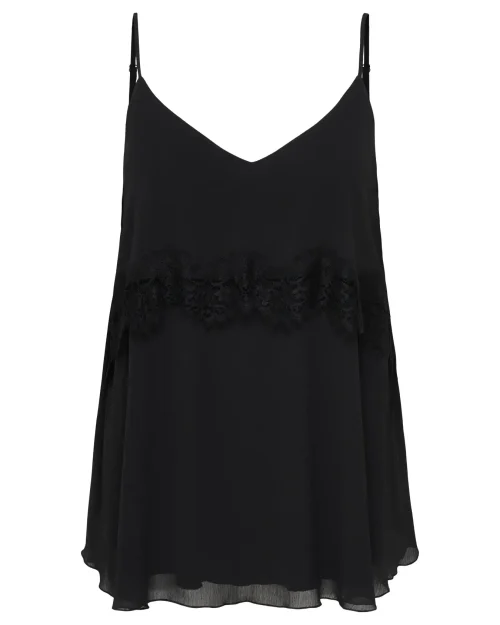 Only Yra Singlet Lace Top Sort BM: 42:110 44:115 46:120 48:125 50:130 52:135 54:140 LG:80 Vejl. 299,95