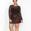 Wasabi Tinja 1 Mesh Bluse Chocolate Plum - Mørk Brun Vejl.199,95