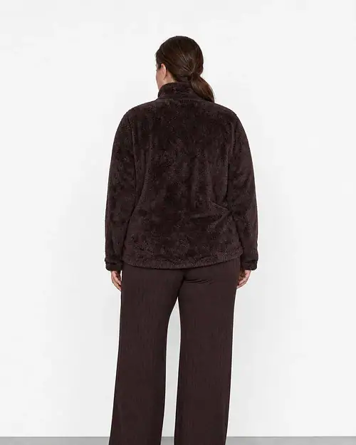 Wasabi Kristie 1 Bamse Jakke Cardigan M/Lynlås Brun BM: 42:115 44:125 46/48:135 50/52:145 54/56:155 LG:80 Vejl. 399,95 - Billede 3