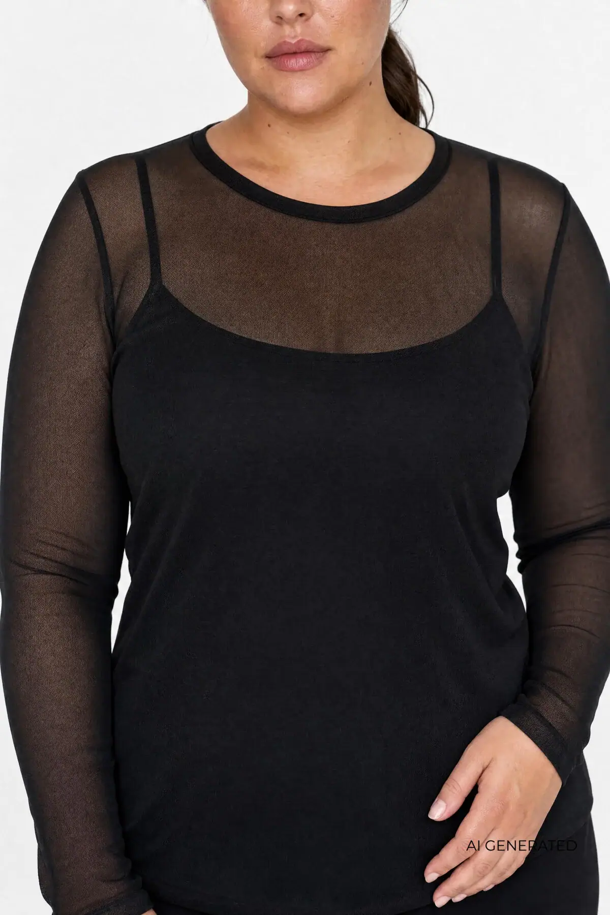 Wasabi Tinja 1 Mesh Bluse Sort Vejl.199,95