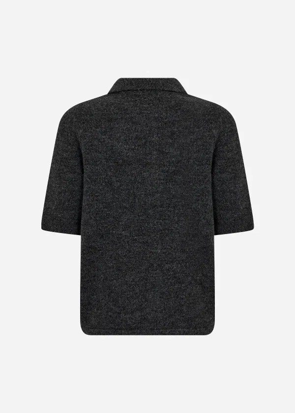 Wasabi Tonja 24 Kortærmet Strik Cardigan M/Uld Grå Melange BM: 42:110 44:115 46/48:120 50/52:130 54/56:140 LG:70 Vejl. 399,95 - Billede 5