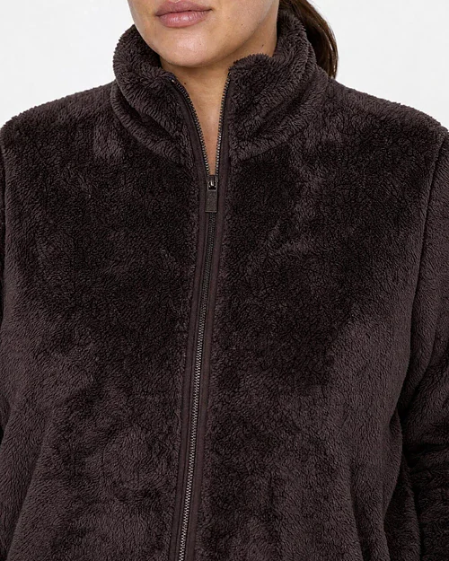 Wasabi Kristie 1 Bamse Jakke Cardigan M/Lynlås Brun BM: 42:115 44:125 46/48:135 50/52:145 54/56:155 LG:80 Vejl. 399,95 - Billede 2