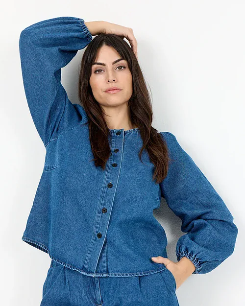 Wasabi Jane 2 Denim Skjorte Medium Blå BM: 44:120 46/48:130 50/52:140 54/56:150 LG:70 Vejl. 499,95 - Billede 5