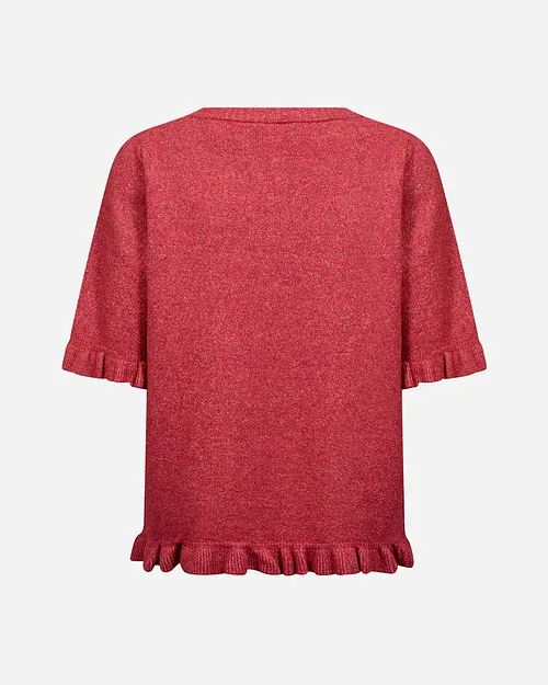 Wasabi Chanin 5 Strik Pullover M/Flæser Rød Melange BM: 42:120 44:125 46/48:130 50/52:135 LG:70 Vejl. 499,95 - Billede 2