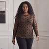 Cassiopeia Gitesse Mesh Bluse M/Velour Sløjfer Brun Vejl. 300,-