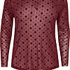 Cassiopeia Gitesse Mesh Bluse M/Velour Bomber Print Bordeaux Vejl. 300,-