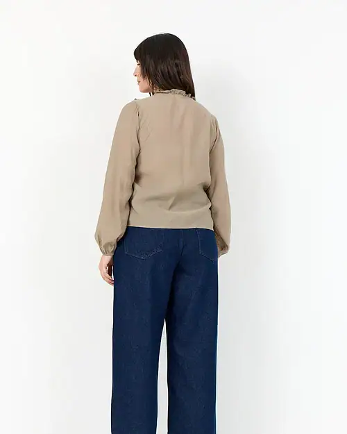 Wasabi Judit 1 bluse mørk sand LG:72 BM: 42:120 44:125 46/48:130 50/52:140 54/56:150 Vejl. 399,95 - Billede 3