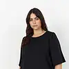 Wasabi Sabina 103 sort bluse BM: 42:120 44:120 46/48:130 50/52:140 54/56:150 LG:74 Vejl. 399,95