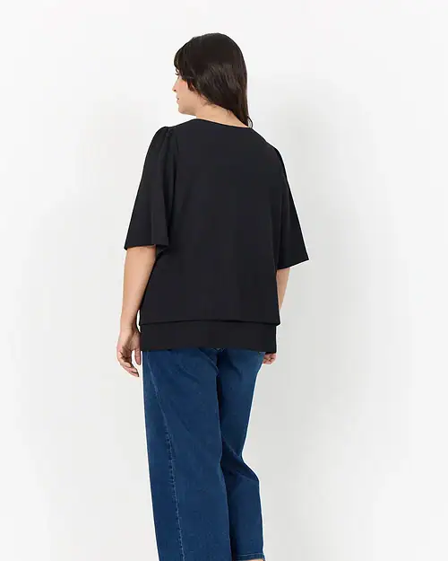Alternative view of Wasabi Sabina 103 sort bluse BM: 42:120 44:120 46/48:130 50/52:140 54/56:150 LG:74 Vejl. 399,95