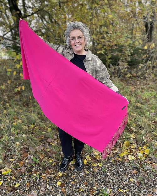 Vanting Tørklæde M/Cashmere Hot Pink 180x70 cm Vejl. 149,95