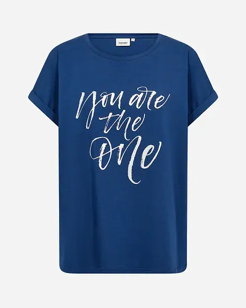 Wasabi Helene 5 T-Shirt Blå M/Tekst BM: 42:120 44:125 46/48:130 50/52:140 54/56:150 LG:75 Vejl. 169,95 - Billede 3